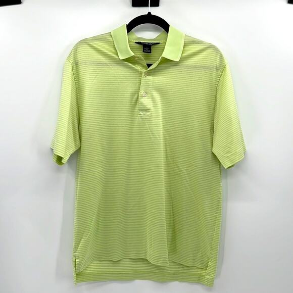 Brooks Brothers Country Club Stripe Polo Shirt - Lime Green - Small - Picture 1 of 6